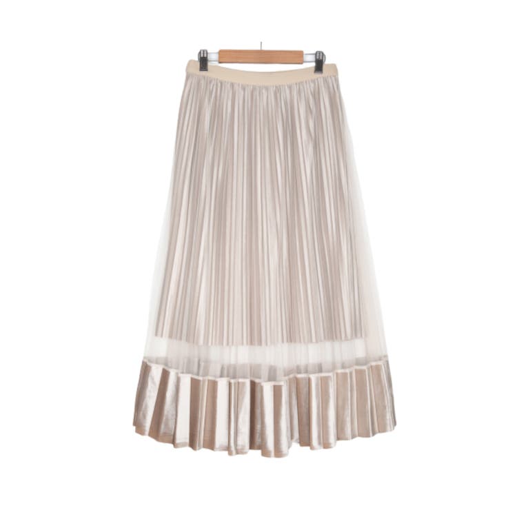 ベロア裾チュールプリーツスカート レーディス ロング | Frenchic | 詳細画像23 