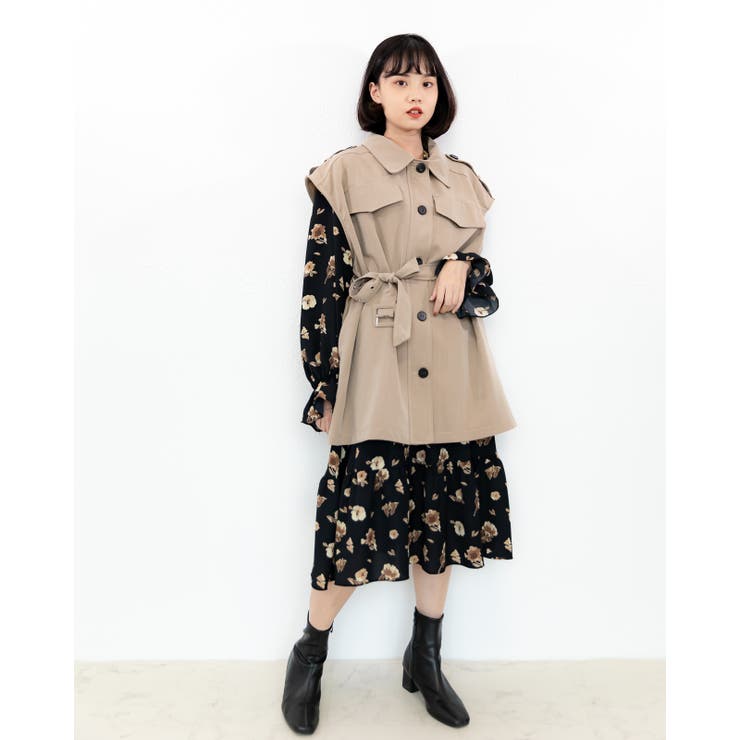 ミドル丈ノースリーブジレ レーディス ノースリーブ | Frenchic | 詳細画像3 