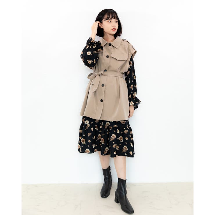 ミドル丈ノースリーブジレ レーディス ノースリーブ | Frenchic | 詳細画像4 