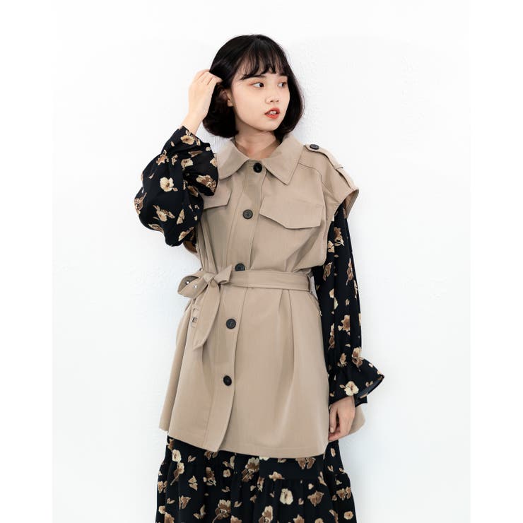 ミドル丈ノースリーブジレ レーディス ノースリーブ | Frenchic | 詳細画像5 