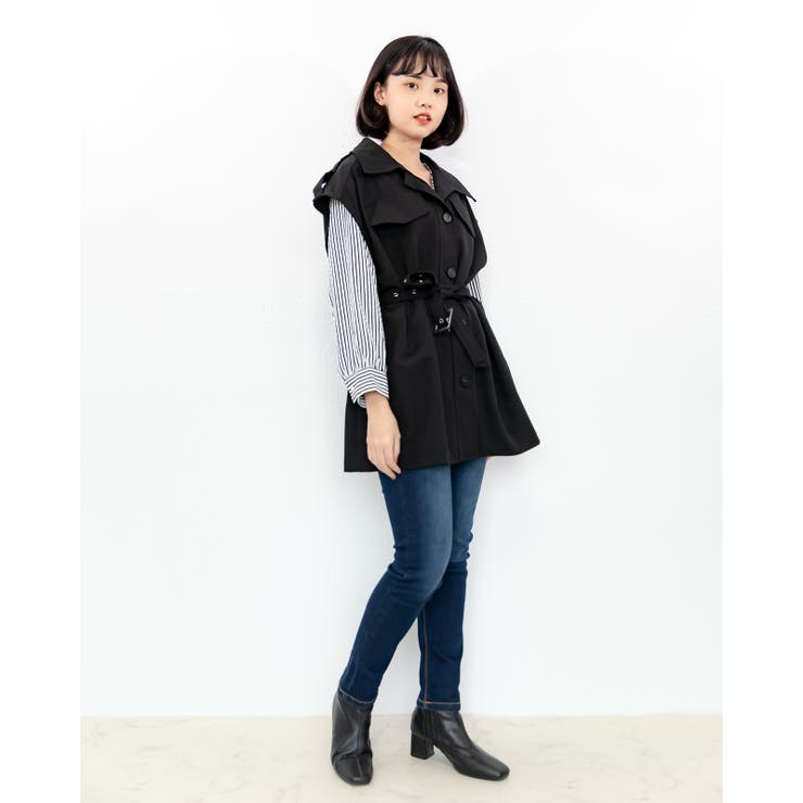 ミドル丈ノースリーブジレ レーディス ノースリーブ | Frenchic | 詳細画像12 