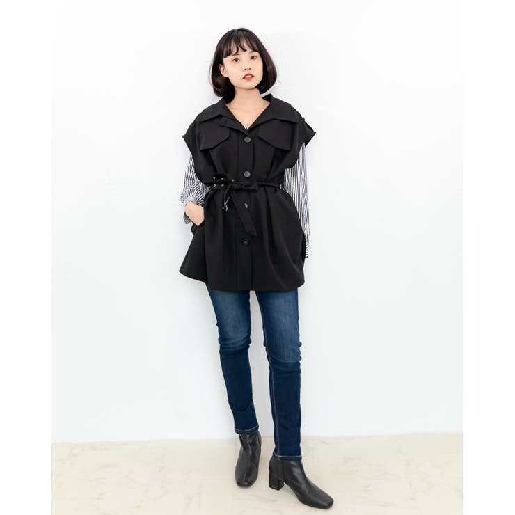 ミドル丈ノースリーブジレ レーディス ノースリーブ | Frenchic | 詳細画像20 