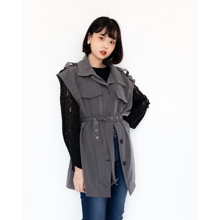 ミドル丈ノースリーブジレ レーディス ノースリーブ | Frenchic | 詳細画像21 