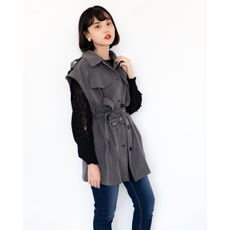 ミドル丈ノースリーブジレ レーディス ノースリーブ | Frenchic | 詳細画像22 