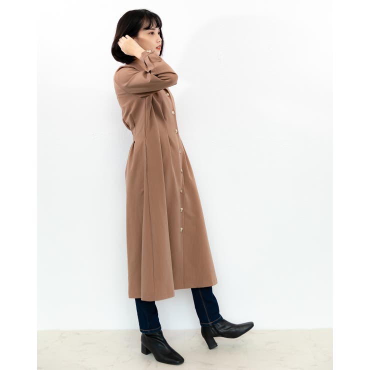 タック入りロングコート レーディス 長袖 | Frenchic | 詳細画像6 