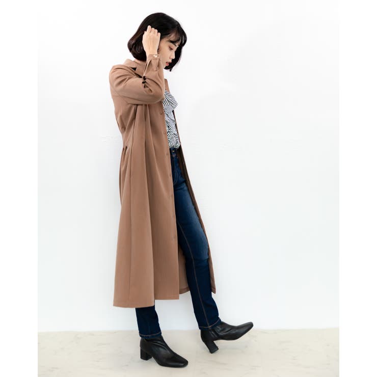 タック入りロングコート レーディス 長袖 | Frenchic | 詳細画像9 