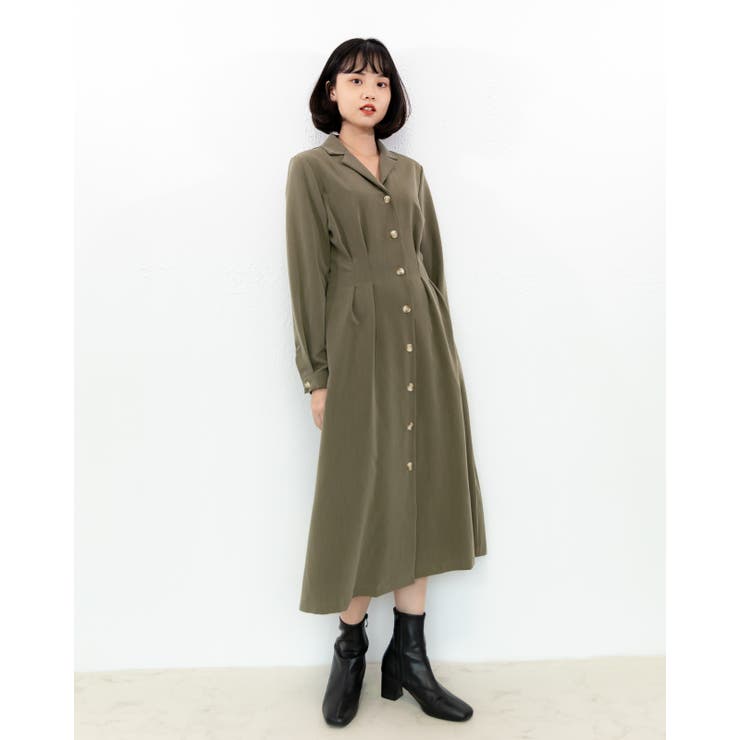 タック入りロングコート レーディス 長袖 | Frenchic | 詳細画像11 