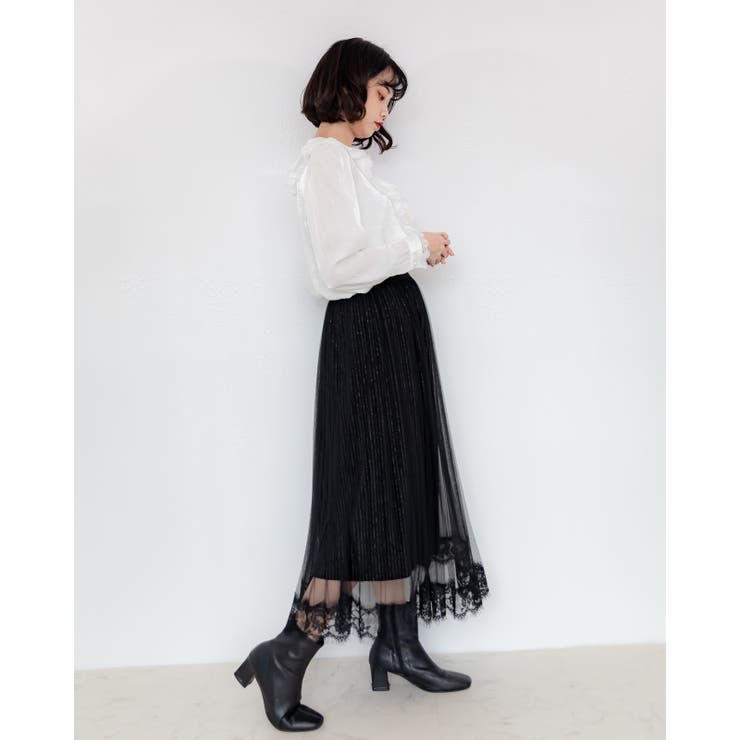 ラメ入りシルクブラウス レーディス 長袖 | Frenchic | 詳細画像10 