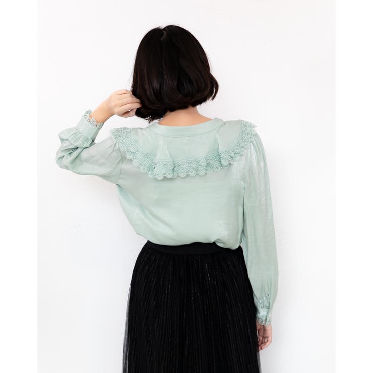 ラメ入りシルクブラウス レーディス 長袖 | Frenchic | 詳細画像19 