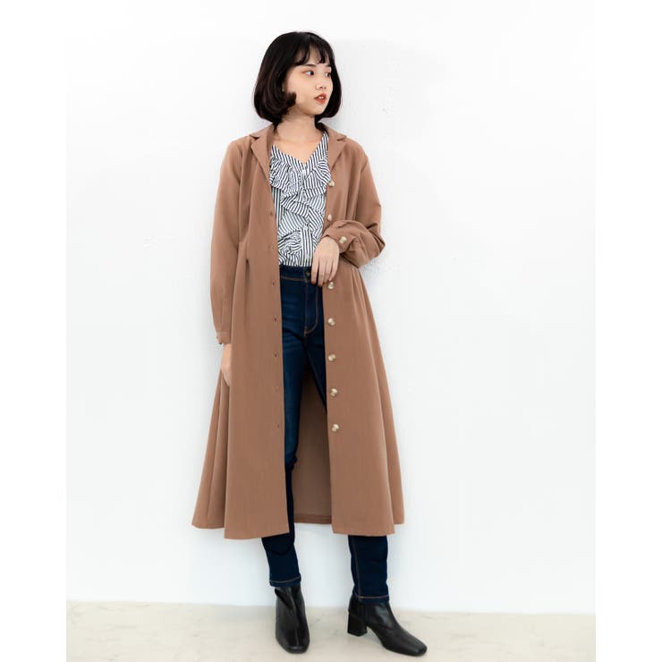 ストライプ柄フリルブラウス レーディス 長袖 | Frenchic | 詳細画像12 