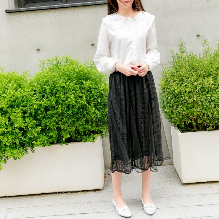 大襟パールボタンブラウス 春夏秋冬 オールシーズン | Frenchic | 詳細画像9 