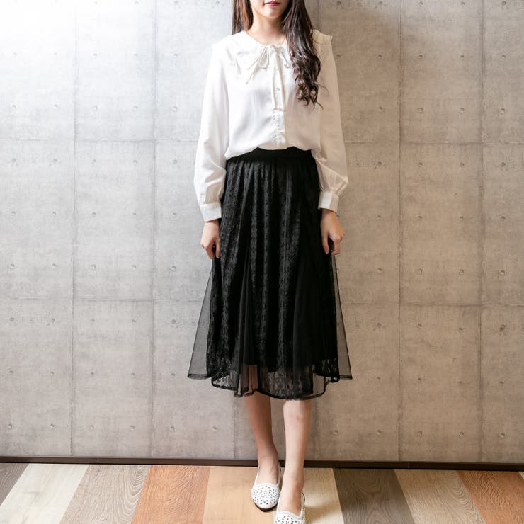 大襟パールボタンブラウス 春夏秋冬 オールシーズン | Frenchic | 詳細画像11 