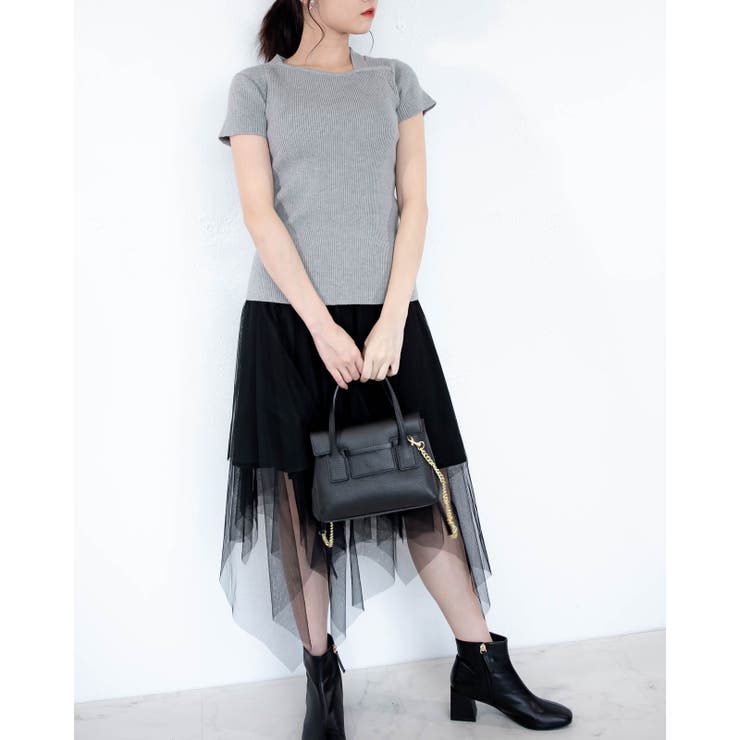 リブニット半袖カットソー レーディス 半袖 | Frenchic | 詳細画像16 