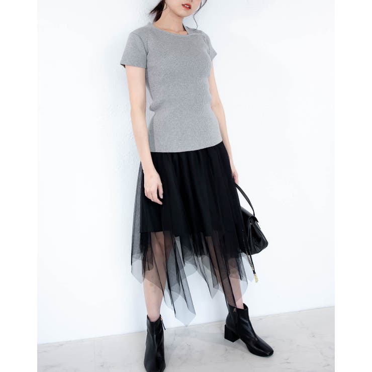 リブニット半袖カットソー レーディス 半袖 | Frenchic | 詳細画像17 