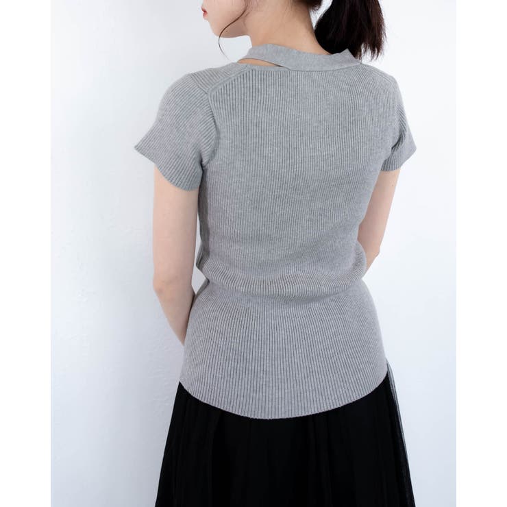 リブニット半袖カットソー レーディス 半袖 | Frenchic | 詳細画像4 