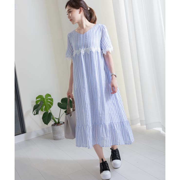 2WAY ストライプ柄ワンピース レディースファッション通販 | Frenchic | 詳細画像12 