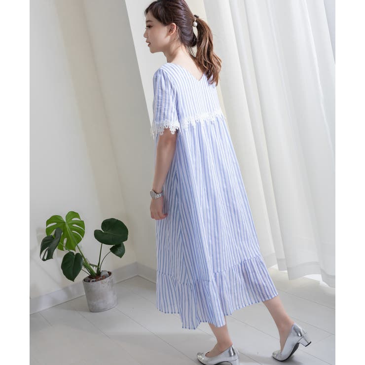 2WAY ストライプ柄ワンピース レディースファッション通販 | Frenchic | 詳細画像4 