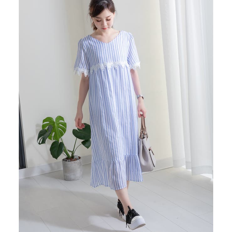 2WAY ストライプ柄ワンピース レディースファッション通販 | Frenchic | 詳細画像5 