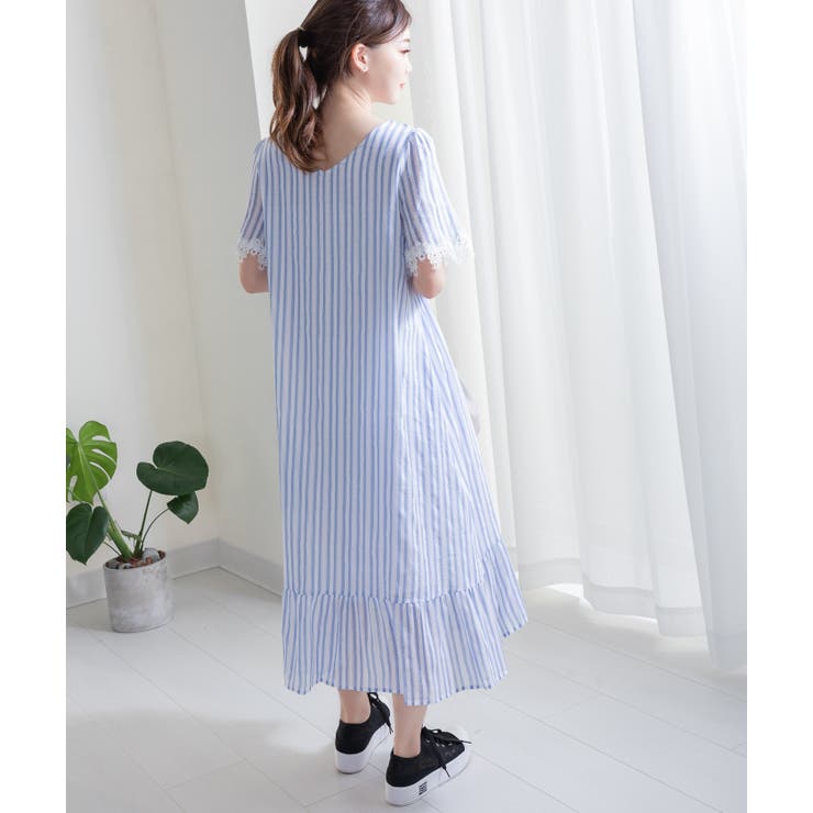 2WAY ストライプ柄ワンピース レディースファッション通販 | Frenchic | 詳細画像6 