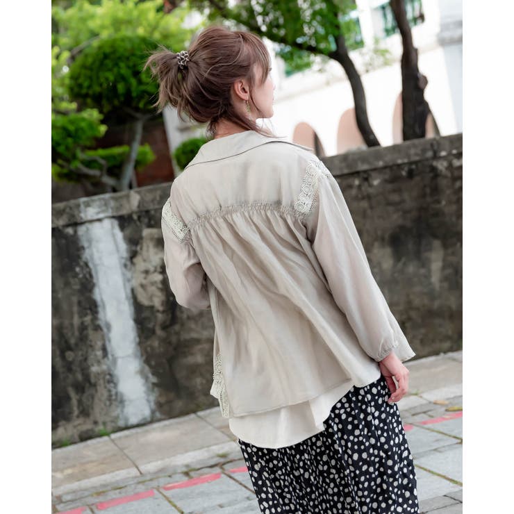 レースシャツブラウス レディース 長袖 | Frenchic | 詳細画像16 
