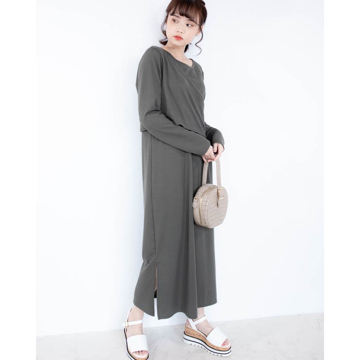 トップス付き ロングワンピース レーディス | Frenchic | 詳細画像17 