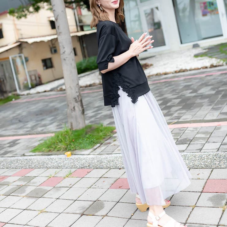 大花刺繡レースカットソー レーディス カジュアル | Frenchic | 詳細画像20 