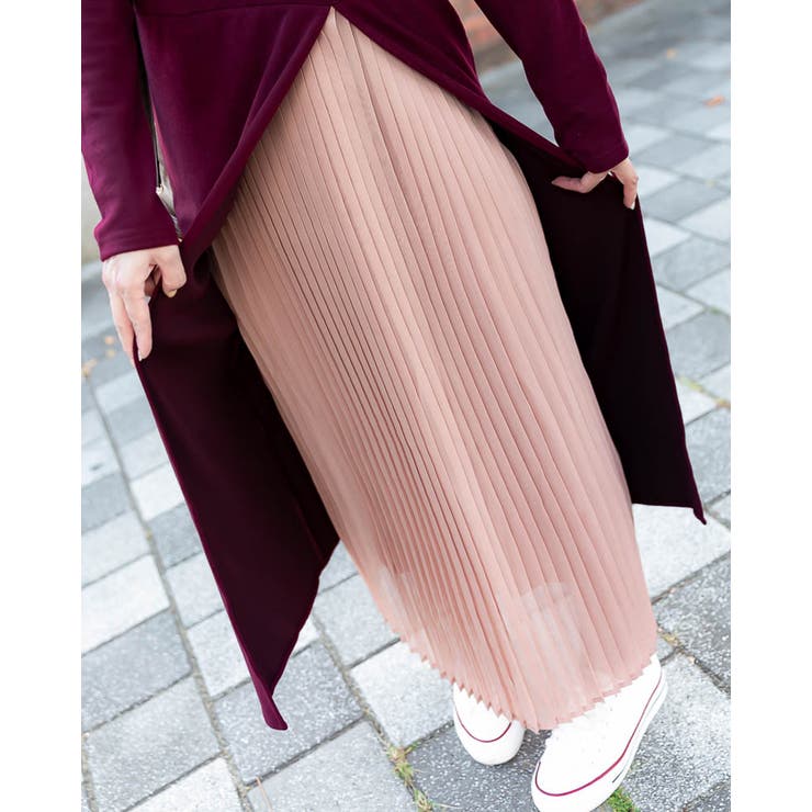 ドッキングワンピース プリーツスカート ロングワンピース | Frenchic | 詳細画像14 