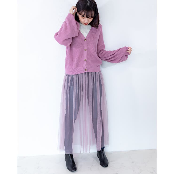 3WAY チュール付き カーディガン | Frenchic | 詳細画像21 