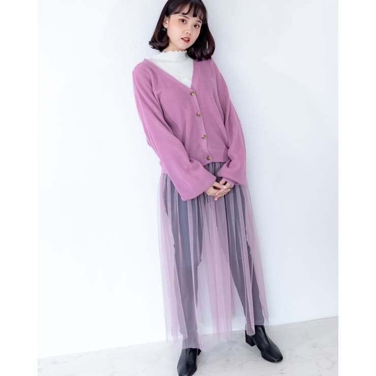 3WAY チュール付き カーディガン | Frenchic | 詳細画像24 