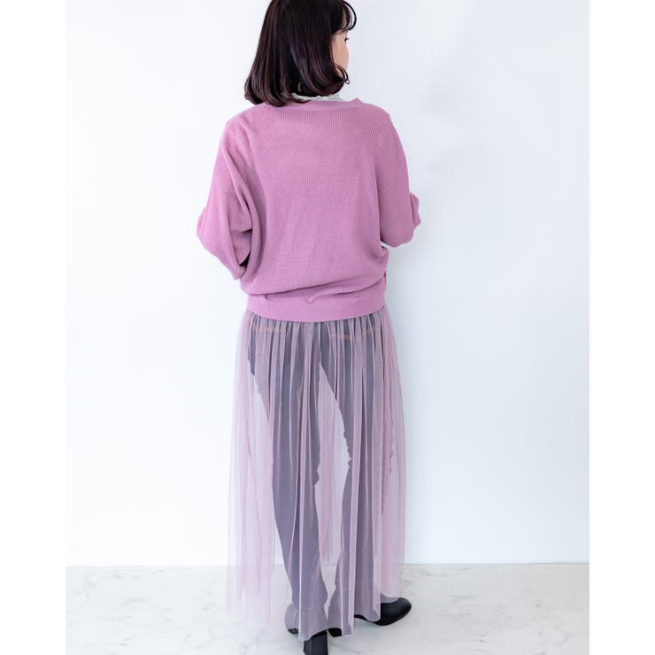 3WAY チュール付き カーディガン | Frenchic | 詳細画像8 