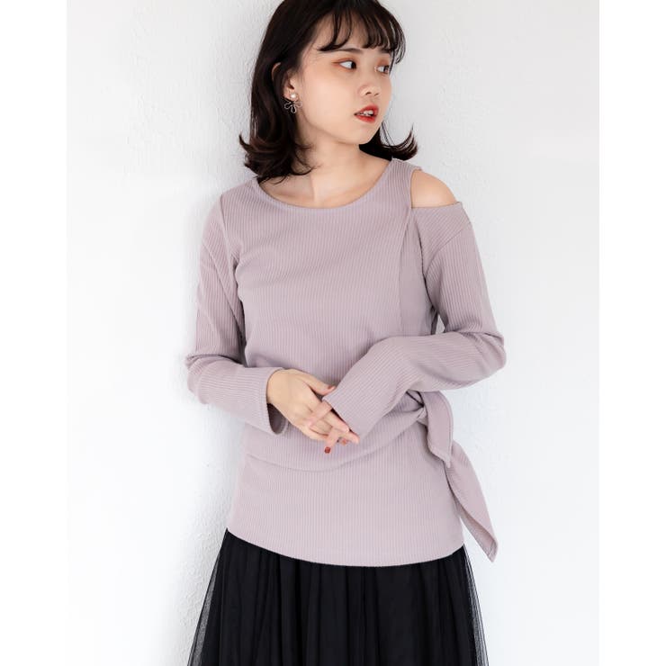 変形ニットカットソー レーディス リブ | Frenchic | 詳細画像3 