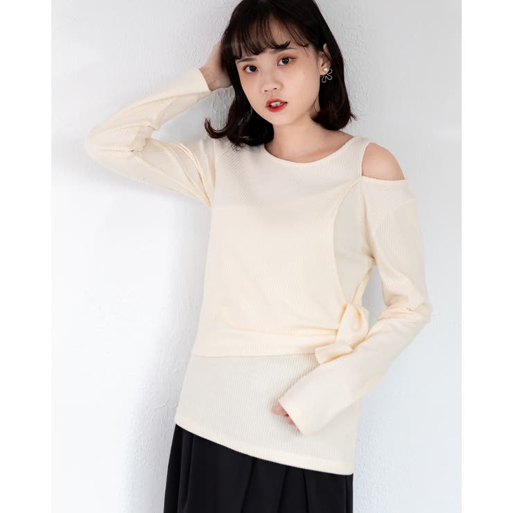 変形ニットカットソー レーディス リブ | Frenchic | 詳細画像15 