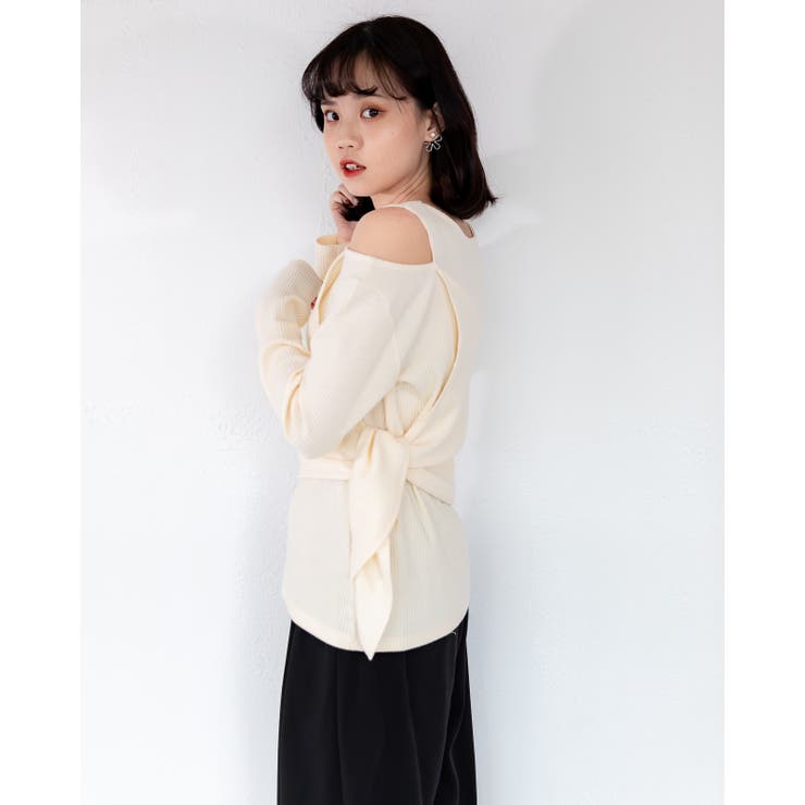 変形ニットカットソー レーディス リブ | Frenchic | 詳細画像16 