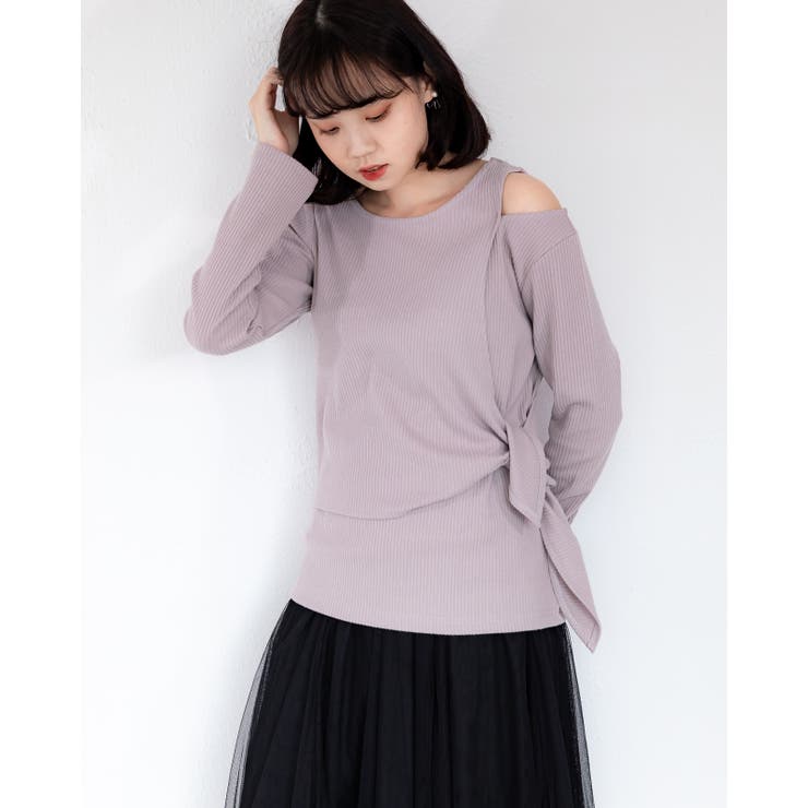 変形ニットカットソー レーディス リブ | Frenchic | 詳細画像4 