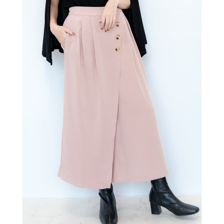 ピンクベージュ | スカート風キュッロト レーディス スカート | Frenchic