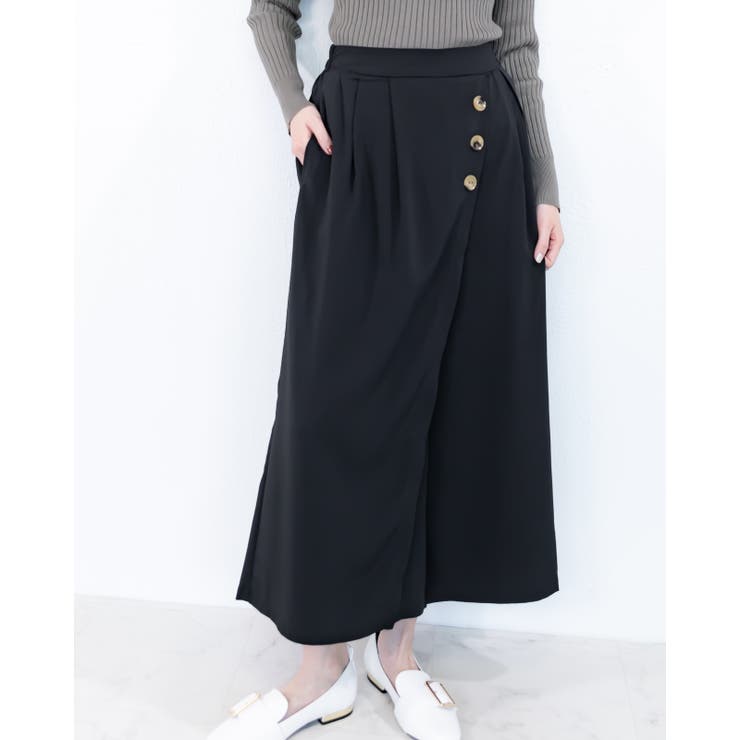 ブラック | スカート風キュッロト レーディス スカート | Frenchic