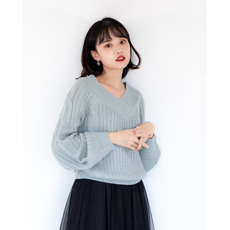 Ｖネックニットトップス レーディス 長袖 | Frenchic | 詳細画像12 