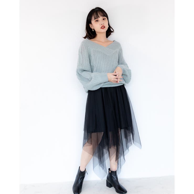 Ｖネックニットトップス レーディス 長袖 | Frenchic | 詳細画像13 