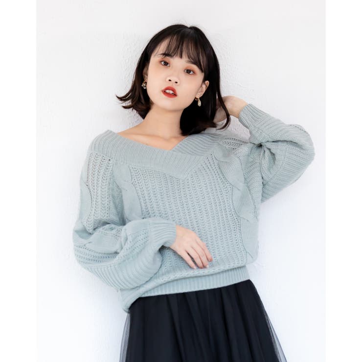 Ｖネックニットトップス レーディス 長袖 | Frenchic | 詳細画像14 