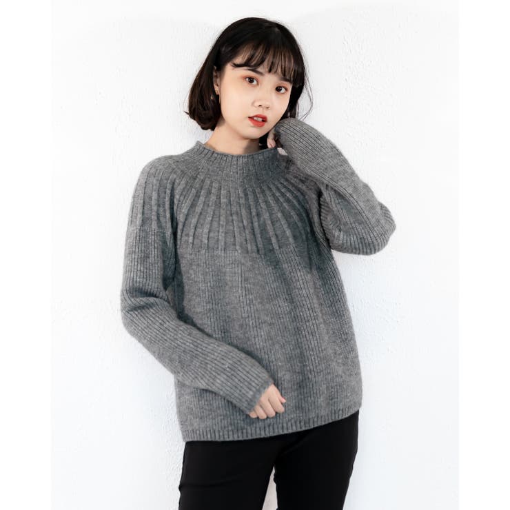 グレー | ニットセーター レーディス 長袖 | Frenchic