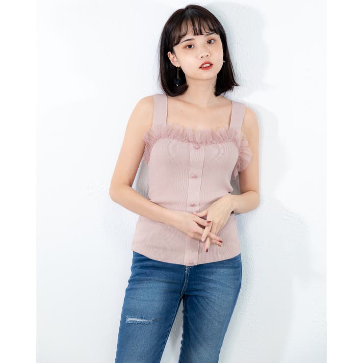 チュールレースタンクトップ レーディス チュール | Frenchic | 詳細画像3 