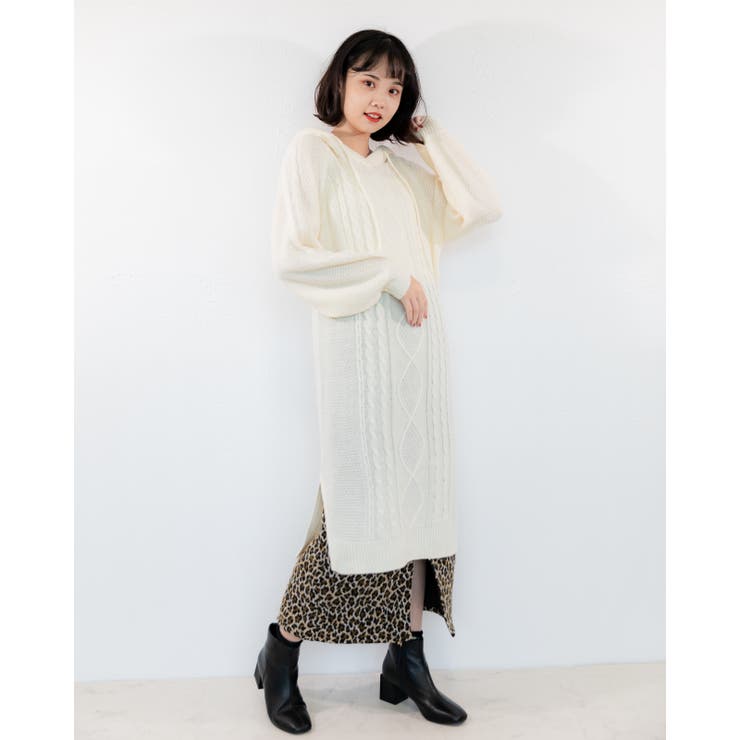 フード付き ニットワンピース レーディス | Frenchic | 詳細画像4 