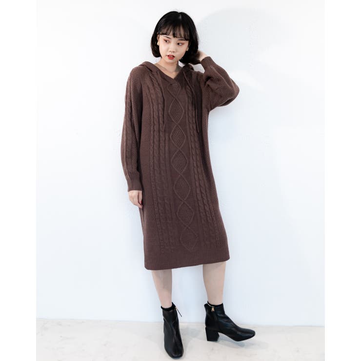 フード付き ニットワンピース レーディス | Frenchic | 詳細画像5 