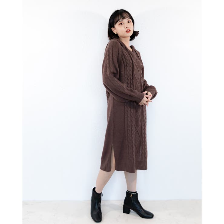 フード付き ニットワンピース レーディス | Frenchic | 詳細画像7 