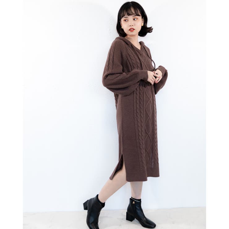 フード付き ニットワンピース レーディス | Frenchic | 詳細画像8 