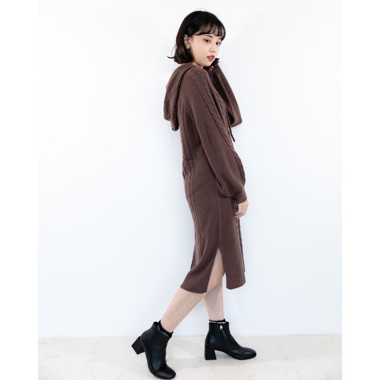 フード付き ニットワンピース レーディス | Frenchic | 詳細画像9 