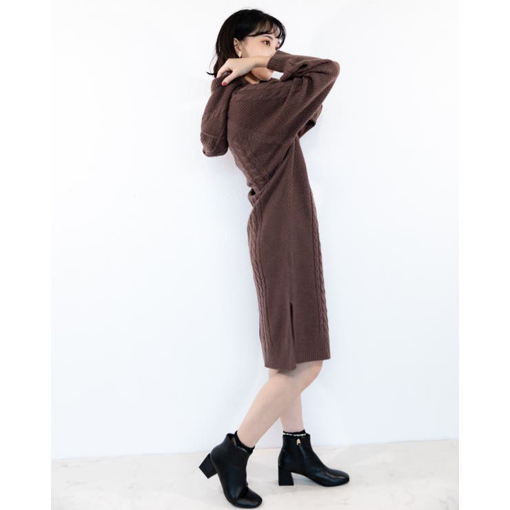 フード付き ニットワンピース レーディス | Frenchic | 詳細画像11 