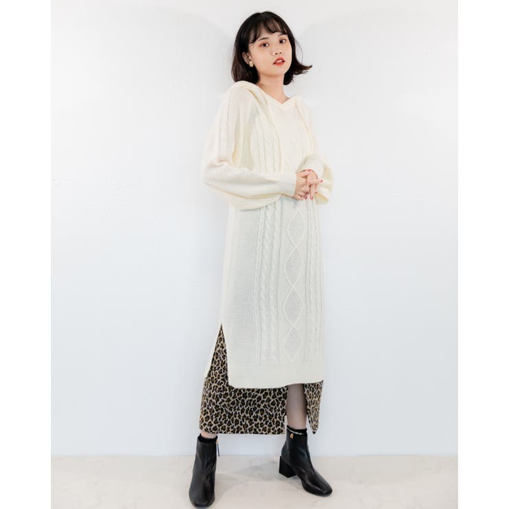 フード付き ニットワンピース レーディス | Frenchic | 詳細画像19 