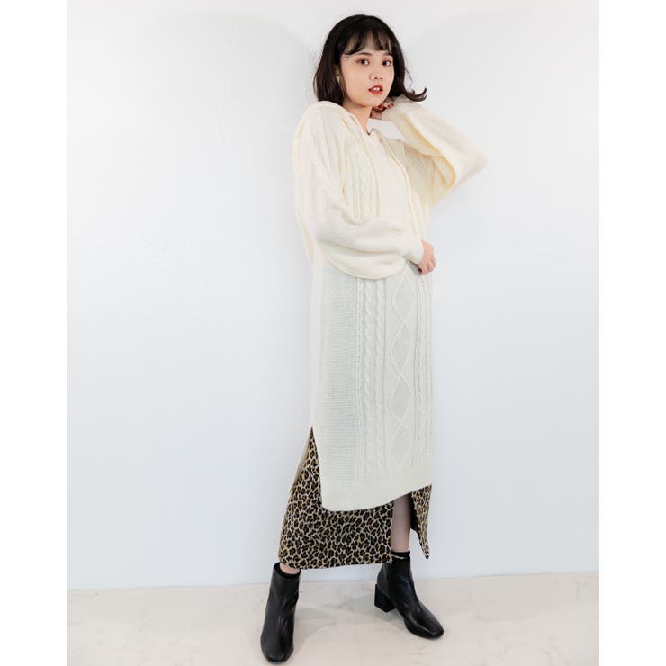 フード付き ニットワンピース レーディス | Frenchic | 詳細画像22 