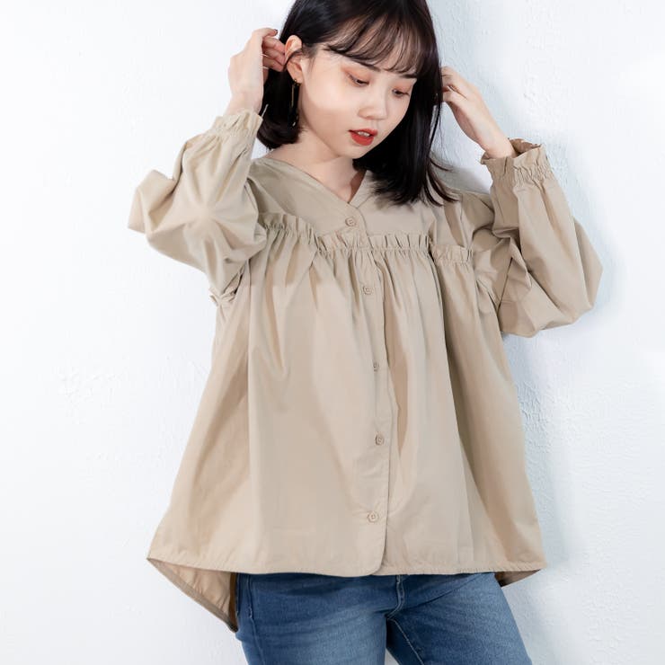 ふんわりブラウス レディースファッション 春夏秋冬 オールシーズン